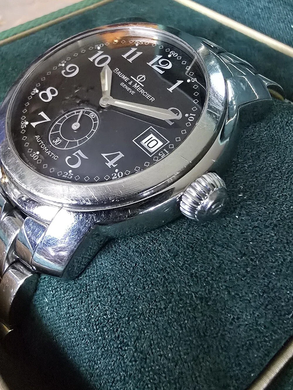 Baume & Mercier Men's Automatic Black Dial Stainless Watch